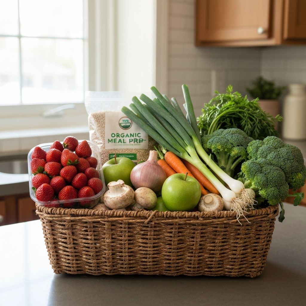 Grocery shopping for meal prep