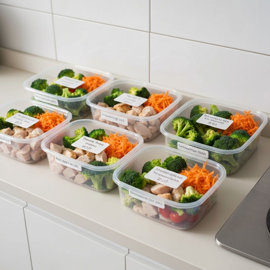 Organized meal containers for busy schedules